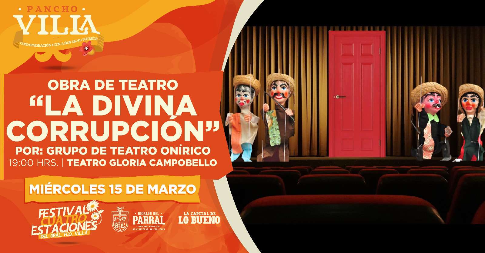 Invitan a disfrutar la obra La Divina Corrupción