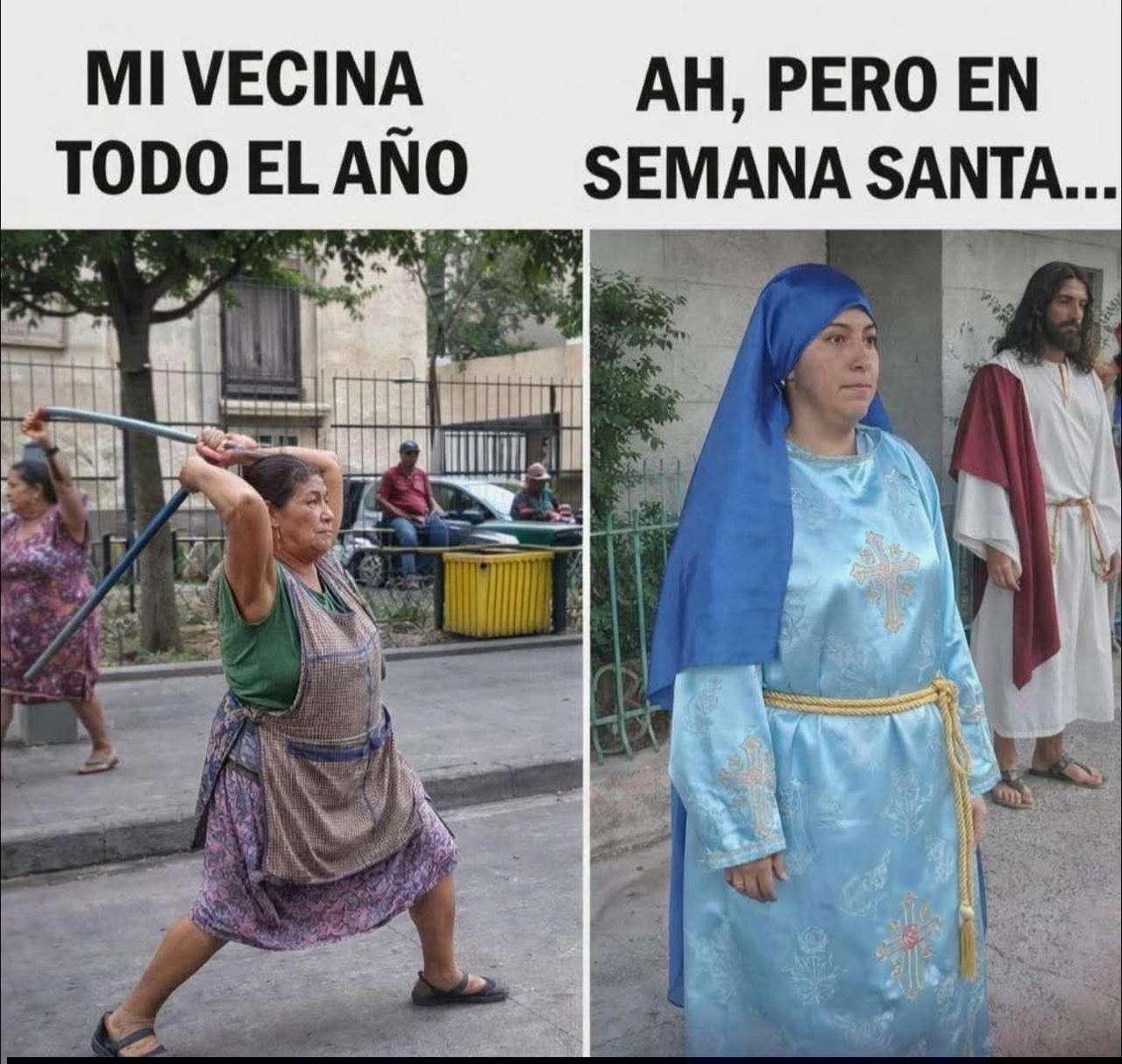 Vecinas en Semana Santa