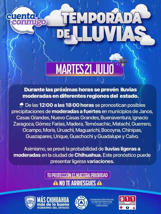 Comparten los puntos de riesgo en la ciudad por lluvias
