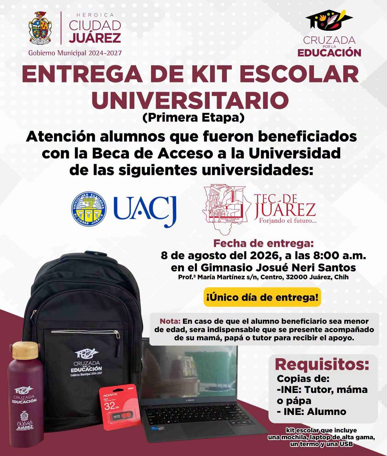 Entrega Municipio 2 mil 850 becas a universitarios