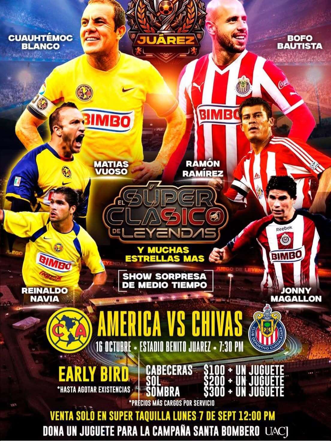Llevarán el Súper Clásico de Leyendas entre América y Chivas