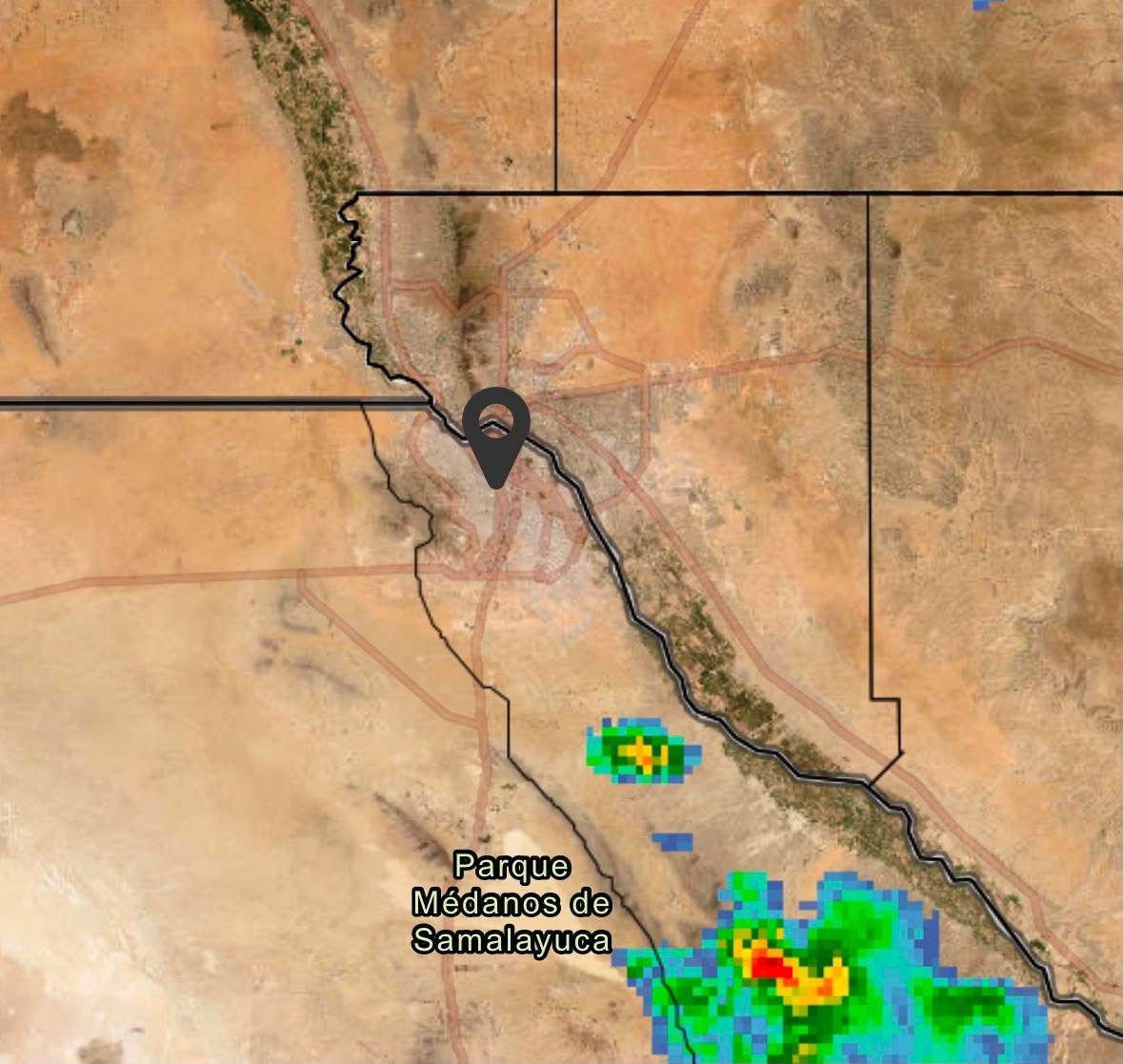 Alerta por tormentas eléctricas, fuertes vientos y granizo en Juárez