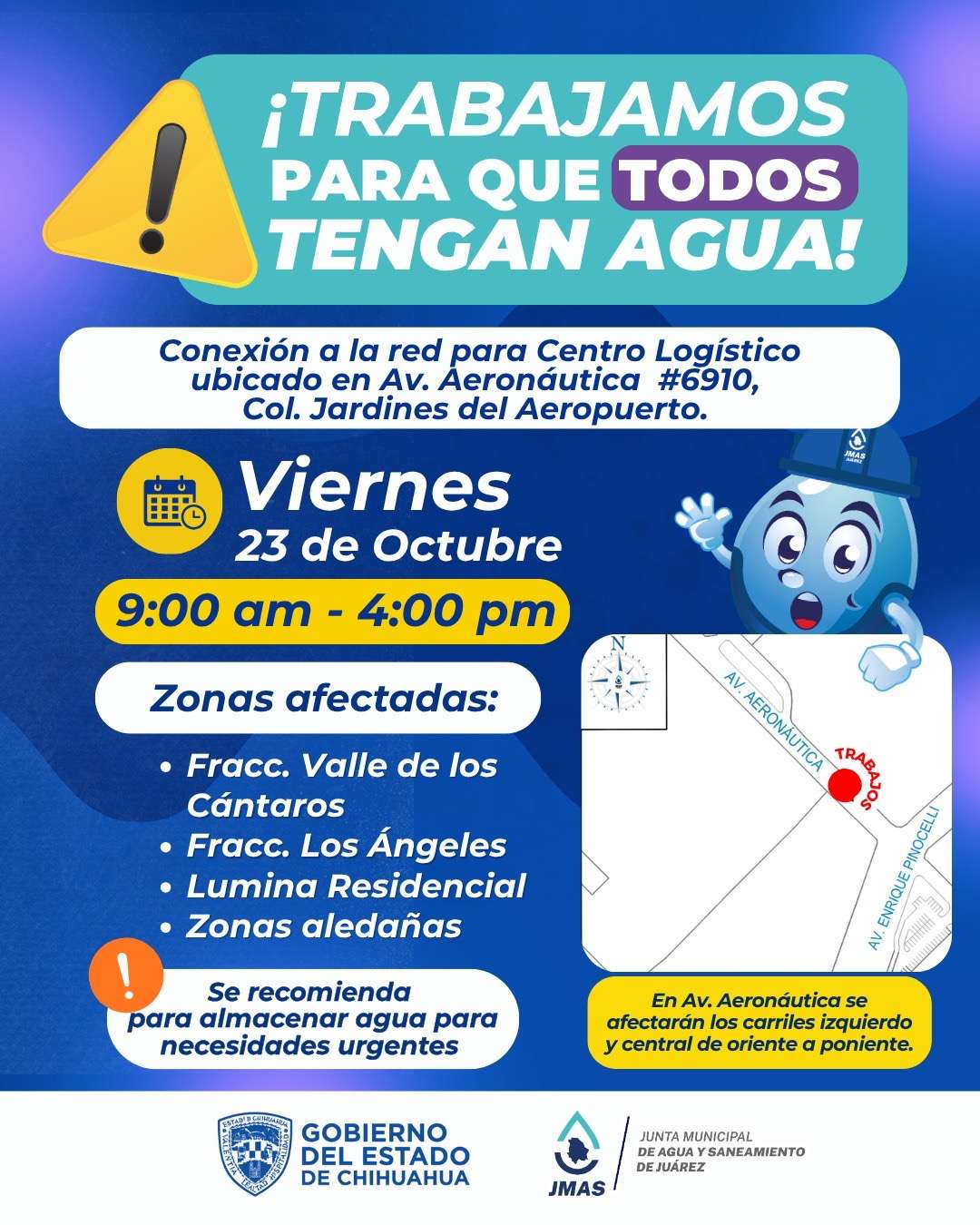 Conectarán la colonia Jardines del Aeropuerto a la red de agua potable 