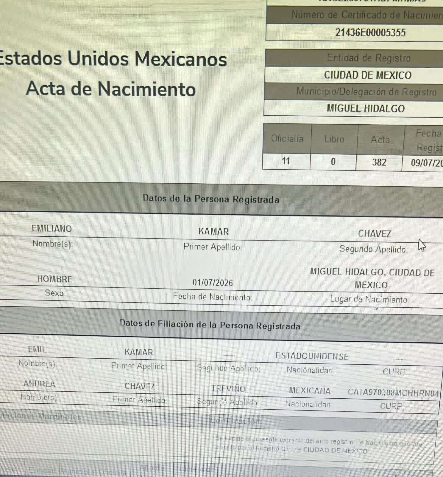 EL ACTA